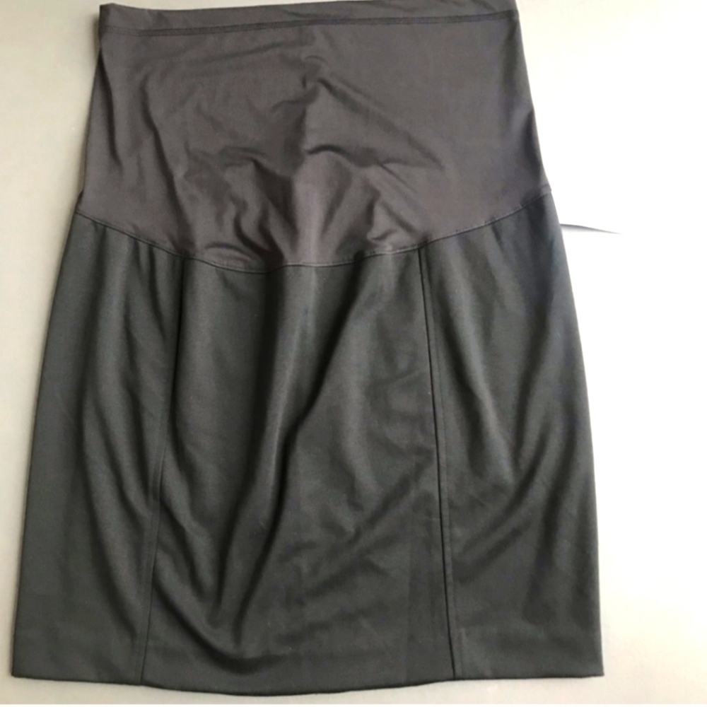 Liz Lange black maternity pencil skirt fitted stretch size XL NEW!
